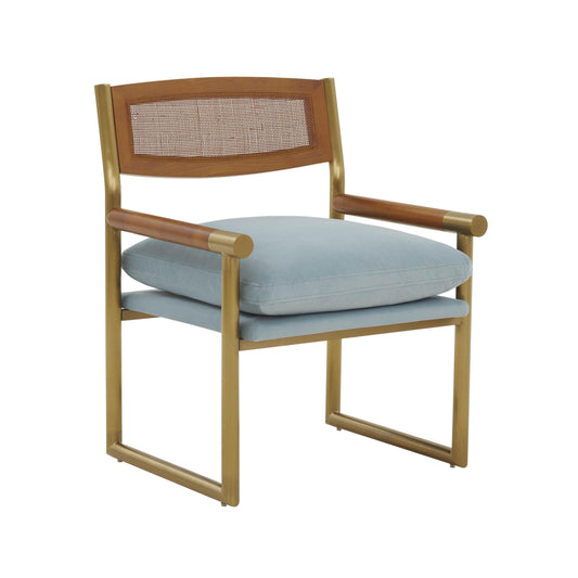 Harlow - Rattan Velvet Chair