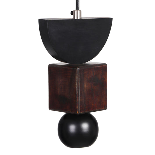 Taga - Small Pendant Lamp - Black / Brown