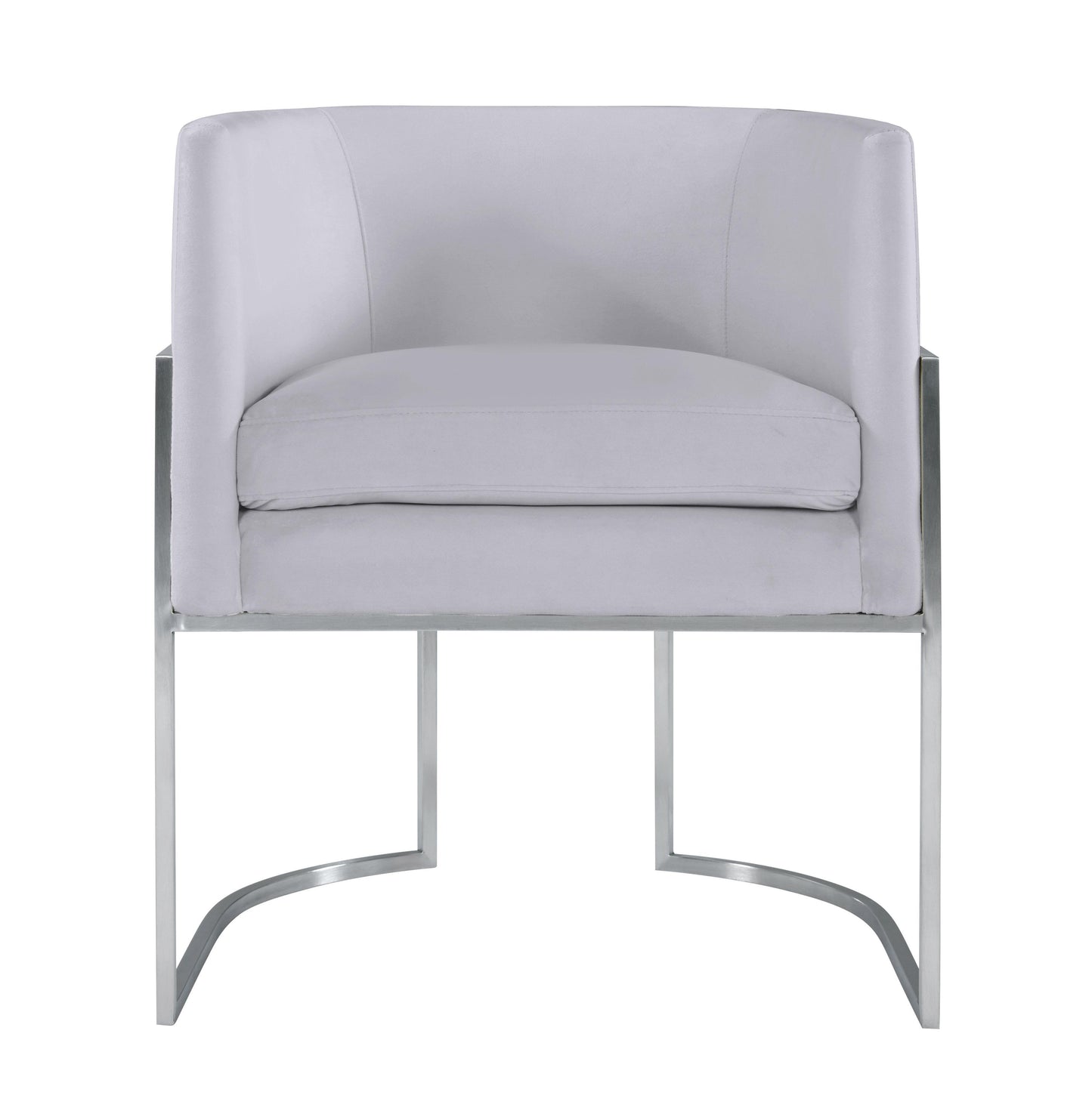Giselle - Velvet Dining Chair Silver Leg