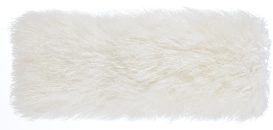 Moody - Tibetan Sheep Long Pillow - White