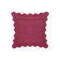 Scalloped - Edge Cotton Velvet Throw Pillow
