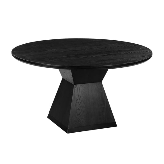 Nolan - Round Wood Dining Table - Black