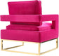 Avery - Velvet Chair With Polished Gold Base