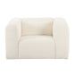 Tarra - Fluffy Oversized Corduroy Armchair - Cream