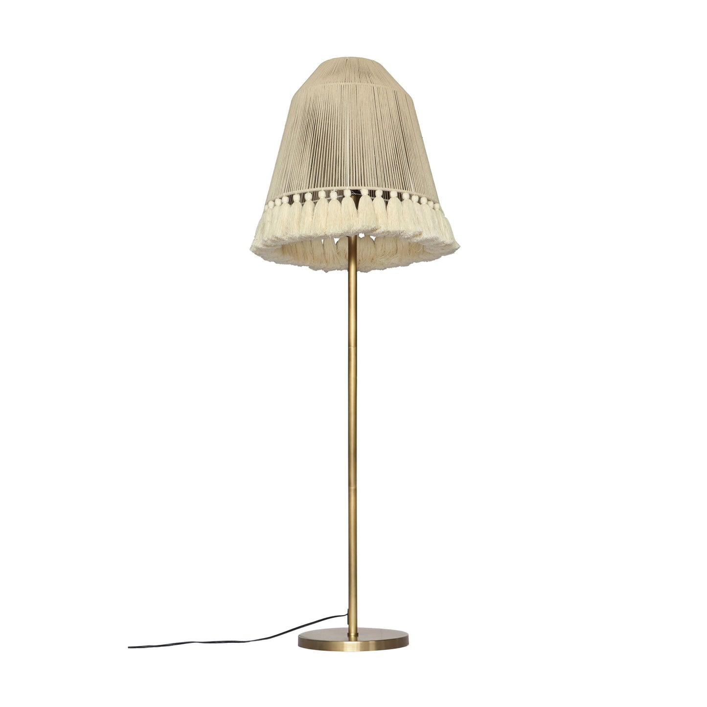 June - Medium Floor Lamp - Gold / White