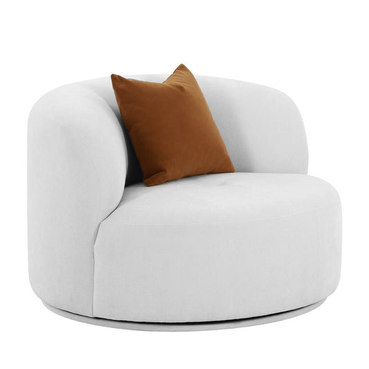Fickle - Velvet Swivel Chair - Gray