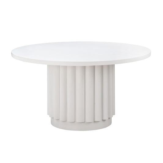Kali - 55" Round Dining Table - White