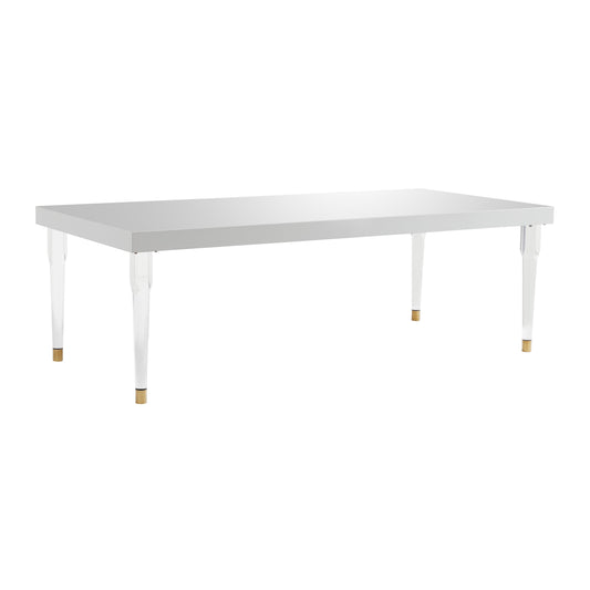 Tabby - Glossy Lacquer Dining Table - Light Gray