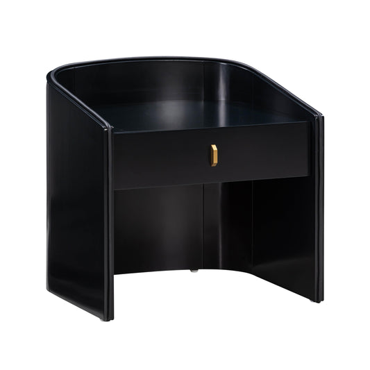 Collins - Lacquer Nightstand - Black