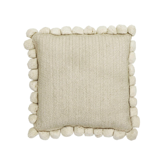 Adelyn - Square Tasseled Accent Pillow - Natural