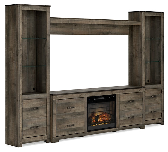 Ashley Express - Trinell 4-Piece Entertainment Center with Electric Fireplace