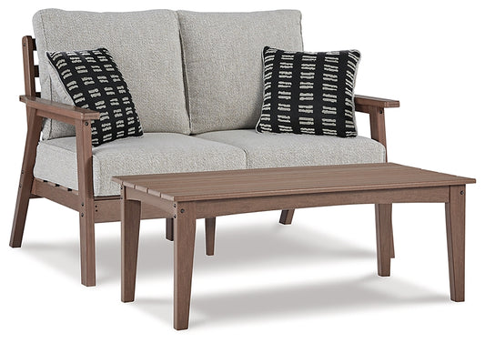 Ashley Express - Emmeline Outdoor Loveseat with Coffee Table