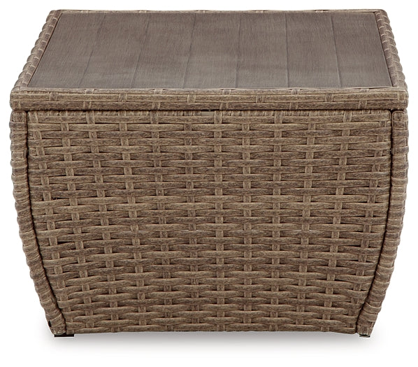 Ashley Express - Sandy Bloom Outdoor Coffee Table with End Table